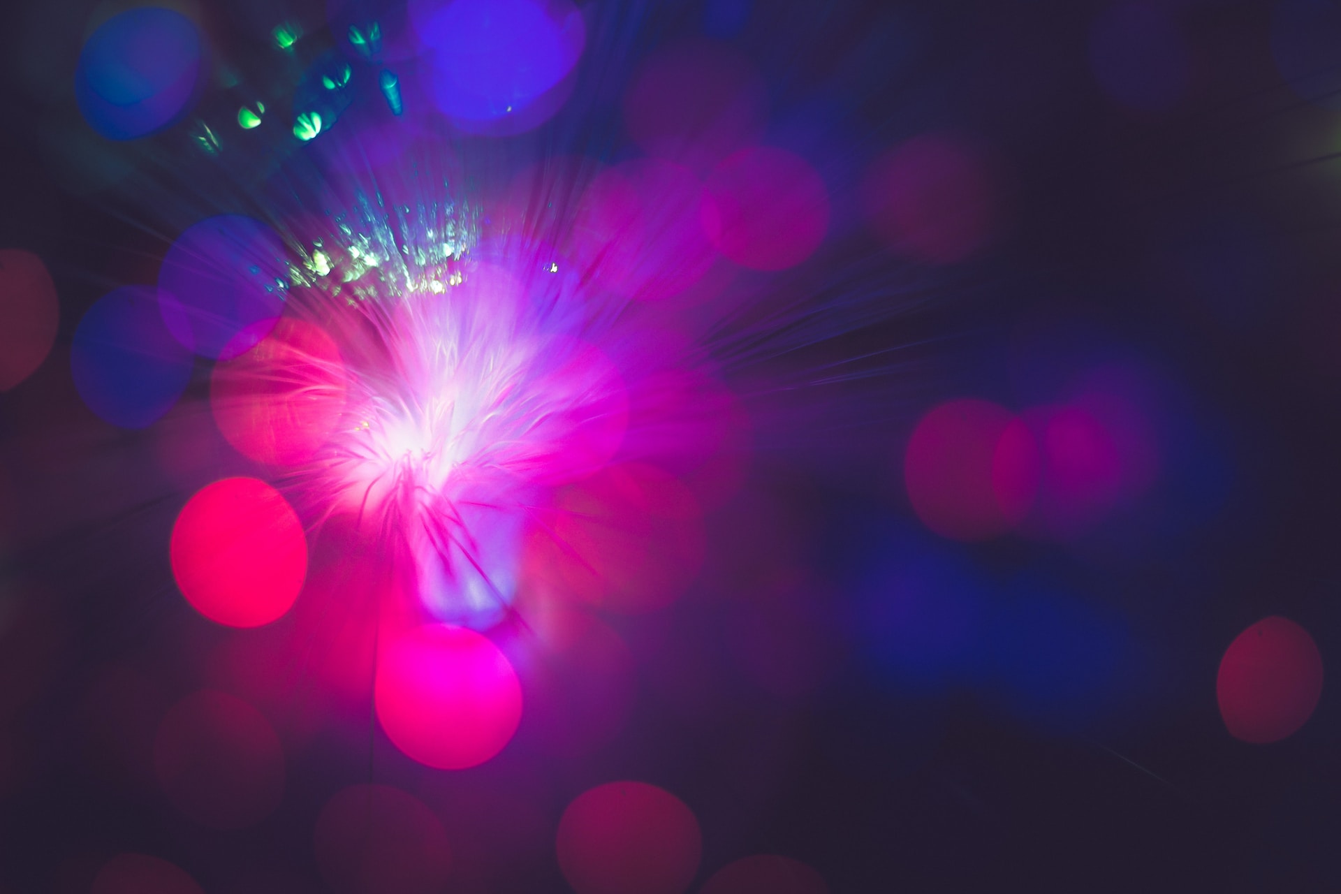 banner picture of blue and red abstract lights